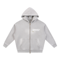 Sunfade Two-way Zipper Boxy Fleece Hoodie
