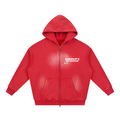 Sunfade Two-way Zipper Boxy Fleece Hoodie