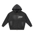 Sunfade Two-way Zipper Boxy Fleece Hoodie